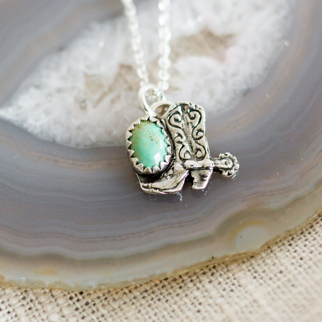 TURQUOISE BOOT NECKLACE -3